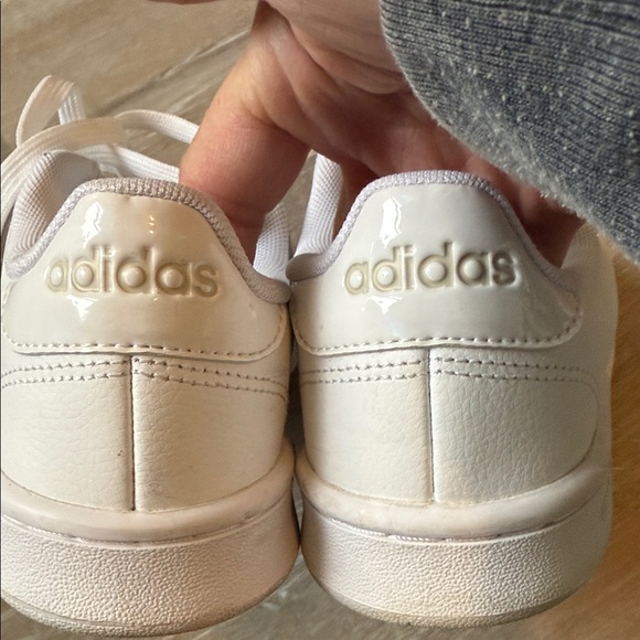 Adidas Women's Cream Athletic Shoes with Subtle Stripes - Picture 2 of 6